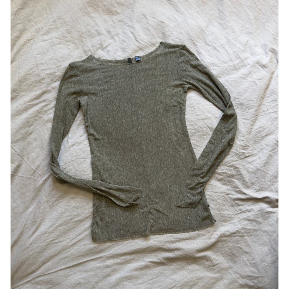 JOE’S WOMENS GREY KNIT WIDE NECK BLOUSE‎